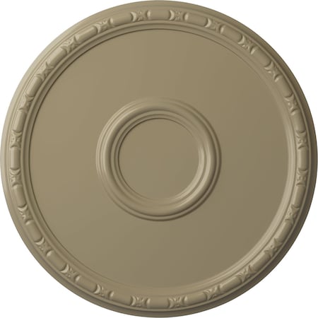 Ekena Millwork Odessa Bead & Barrel Ceiling Medallion (Fits Canopies up to 5"), 19 3/4"OD x 1 3/8"P, Gobi Desert CM20ODGDF